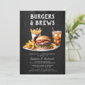 Burgers & Brews Uitnodiging (Staand voorkant)