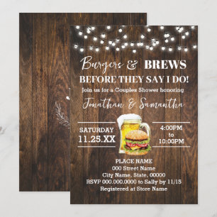 Burgers & Brews voordat ik Westerne koppels douche Kaart