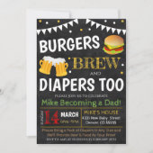 Burgers en Baby shower Bier Kaart (Voorkant)