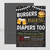 Burgers en Baby shower Bier Kaart (Voorkant / Achterkant)