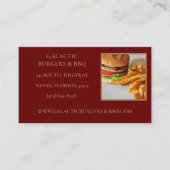 Burgers en bbq voedsel visitekaartje (Voorkant)