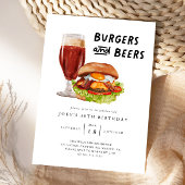 Burgers en Beers BBQ Verjaardagsfeest Kaart