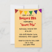 Burgers en Bier Zomer Fun Party Uitnodiging (Achterkant)