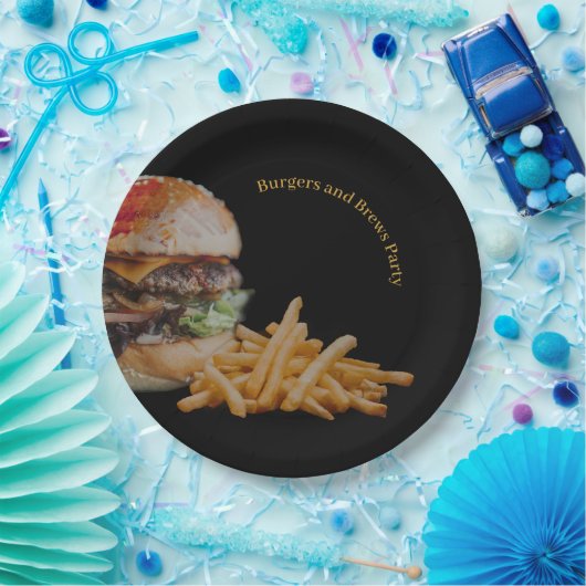 Burgers en Brews Party Papieren Bordje (Feest)