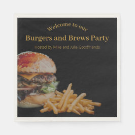 Burgers en Brews Party Servet
