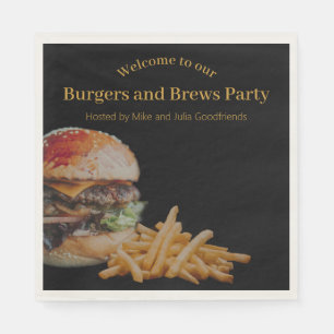 Burgers en Brews Party Servet