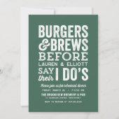 Burgers en brouwsels voordat ik doe groene pre-bru kaart (Voorkant)