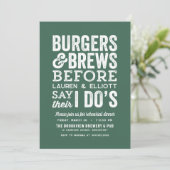 Burgers en brouwsels voordat ik doe groene pre-bru kaart (Staand voorkant)