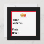 Burgers en Fries nemen een leuke uitnodiging in (Achterkant)