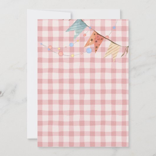 Burgers en frietjes fastfood verjaardagsfeestje kaart (Achterkant)