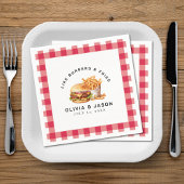 Burgers & Fries Picknick Trouwdouche Servet