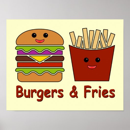 Burgers & Fries Poster (Voorkant)