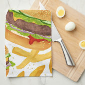 Burgers & Fries Theedoek (Quarter Fold)