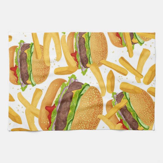 Burgers & Fries Theedoek (Horizontaal)