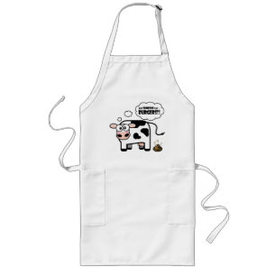 Burgers? Funny Cow Apron Lang Schort