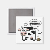 Burgers?! Grappig Koe magneet (Voorkant / Achterkant)