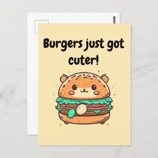 Burgers hebben net een knuffel. - Cute Burger Hams Briefkaart