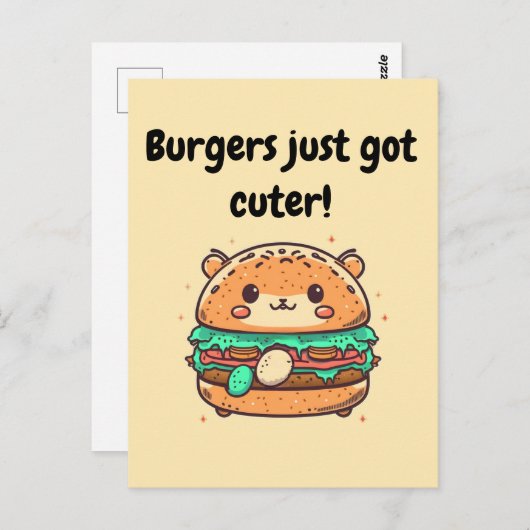 Burgers hebben net een knuffel. - Cute Burger Hams Briefkaart (Voorkant / Achterkant)