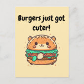 Burgers hebben net een knuffel. - Cute Burger Hams Briefkaart (Voorkant)