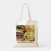 Burgers in Fries Canvas tas (Achterkant)