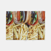 Burgers in Fries Fleece Deken (Voorkant (Horizontaal))