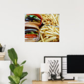 Burgers in Fries Poster (Thuiskantoor)