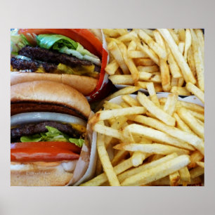 Burgers in Fries Poster