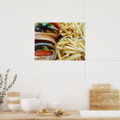Burgers in Fries Poster (Keuken)