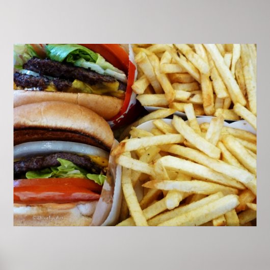 Burgers in Fries Poster (Voorkant)