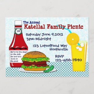 Burgers & Lemonade Picnic Uitnodiging