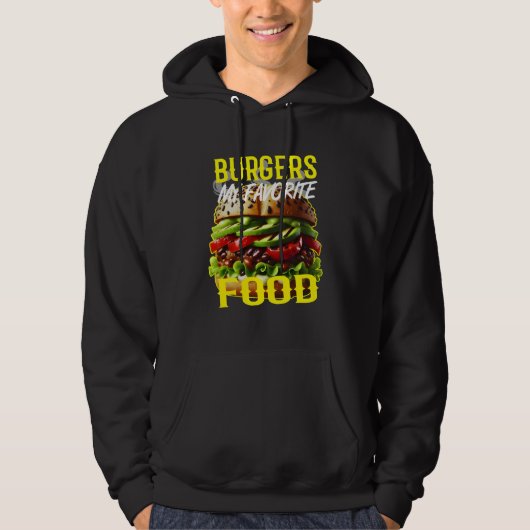 Burgers mijn favoriete eten hoodie (Voorkant)