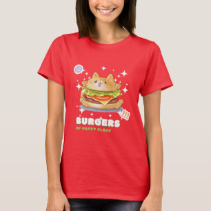 Burgers mijn gelukkige plek t-shirt