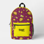 Burgers patroon bedrukte rugzak (Voorkant)