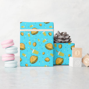 Burgers patroon cadeaupapier