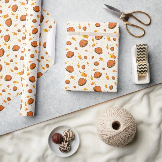 Burgers patroon inpakpapier (Crafts)