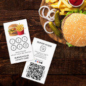 Burgers Restaurant QR Code Minimal Loyalty Kaart
