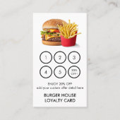 Burgers Restaurant QR Code Minimal Loyalty Kaart (Voorkant)