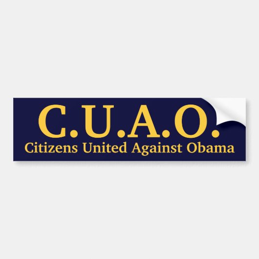 Burgers tegen Obama Bumpersticker (Voorkant)