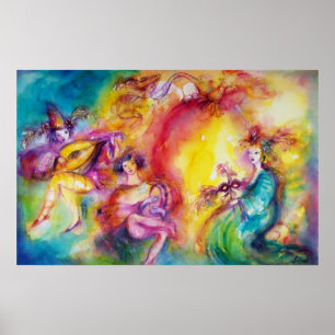 BURGERS VAN DE CARNIVAL / Venetiaanse Masquerade D Poster