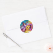 BURGERS VAN DE CARNIVAL / Venetiaanse Masquerade D Ronde Sticker (Envelop)