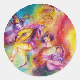 BURGERS VAN DE CARNIVAL / Venetiaanse Masquerade D Ronde Sticker