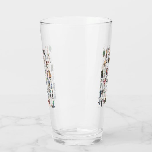 Burgers van de NYC New York City Glas (Links)