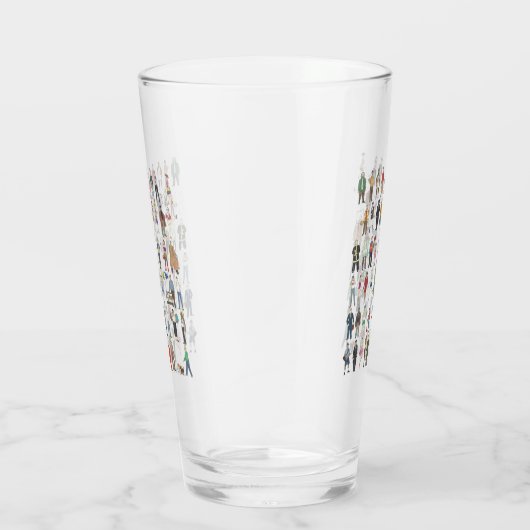 Burgers van de NYC New York City Glas (Rechts)