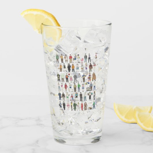 Burgers van de NYC New York City Glas (Voorkant ijs)