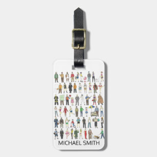 Burgers van de stad NYC New York Bagagelabel