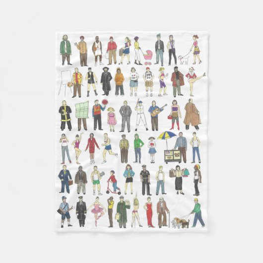 Burgers van de stad NYC New York Fleece Deken (Voorkant)