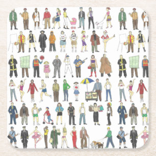 Burgers van de stad NYC New York Kartonnen Onderzetters