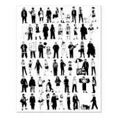 Burgers van NYC New York Rubber Stamp Rubberstempel (Afrduk)