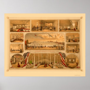 Burgers Volunteer Hospital van P.S. Duval 1862 Poster