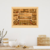 Burgers Volunteer Hospital van P.S. Duval 1862 Poster (Keuken)